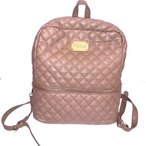 Bebe Taupe Quilted Backpack!